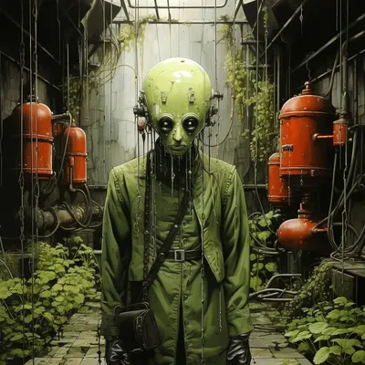 Keep the streets empty. He woke up - AI artwork, 11 Dec 2023