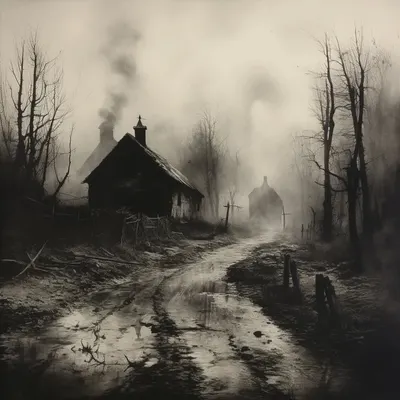 Polish village is the place that made me. 1993 - 2011 - AI artwork, 12 Dec 2023