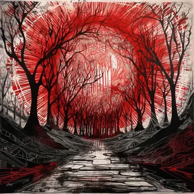 In the heart of the mystical forest, madness intertwines with darkness, birthing a twisted symphony of shadows and secrets. Dare to wander into the depths of this enigmatic realm where whispers linger and mysteries beckon - AI artwork, 14 Dec 2023