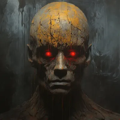 In the ethereal realm, amidst swirling shadows and whispers of forgotten sorrows, there existed a being of malevolent allure. Their gaze, a vortex of darkness, devoured the purity of souls, leaving a trail of shattered innocence in their wake. Legends whispered of their descent from a realm of lost spirits, cursed to consume the very essence of goodness, their eyes forever haunting the ethereal tapestry of existence - AI artwork, 3 Dec 2023
