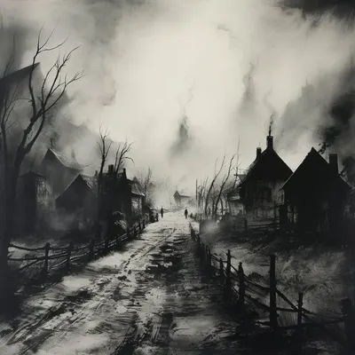 Polish village is the place that made me. 1993 - 2011 - AI artwork, 12 Dec 2023