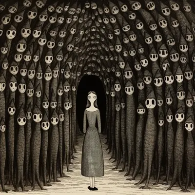 THEY KEEP WHISPERING - AI artwork, 28 Dec 2023