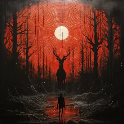 In the heart of the mystical forest, madness intertwines with darkness, birthing a twisted symphony of shadows and secrets. Dare to wander into the depths of this enigmatic realm where whispers linger and mysteries beckon - AI artwork, 14 Dec 2023