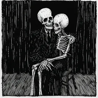 Embracing life's journey, acknowledging the inevitability of our shared destiny. Death. Choosing to face the unknown with dignity, as we all navigate the profound mystery of existence - AI artwork, 25 Jan 2024
