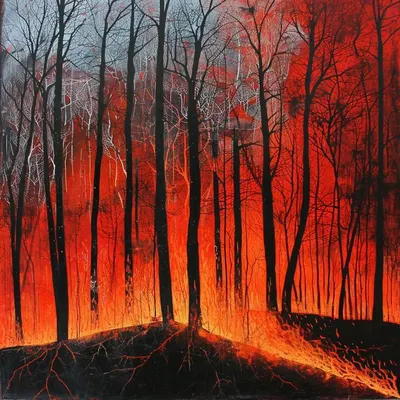 THE FIRE IS COMING WE ARE NEXT - AI artwork, 4 Jan 2024
