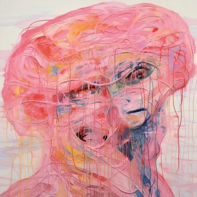 You find yourself surrounded by a surreal, vibrant pink expanse that stretches infinitely in all directions. It's a mesmerizing and otherworldly experience. What would you like to do in the pink void? - AI artwork, 30 Jan 2024