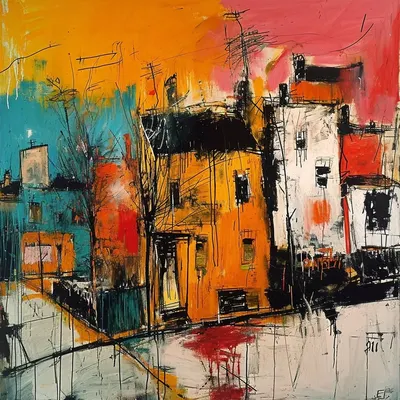 Feeling the weight of this town tearing at my seams. Every corner echoes with memories that cut deep. Trying to find solace in the chaos, but it's a struggle - AI artwork, 26 Jan 2024