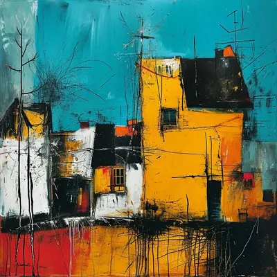 Feeling the weight of this town tearing at my seams. Every corner echoes with memories that cut deep. Trying to find solace in the chaos, but it's a struggle - AI artwork, 26 Jan 2024