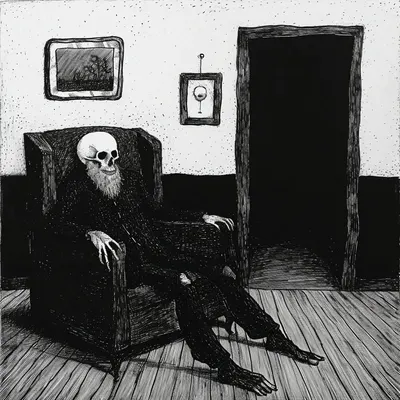 Embracing life's journey, acknowledging the inevitability of our shared destiny. Death. Choosing to face the unknown with dignity, as we all navigate the profound mystery of existence - AI artwork, 25 Jan 2024