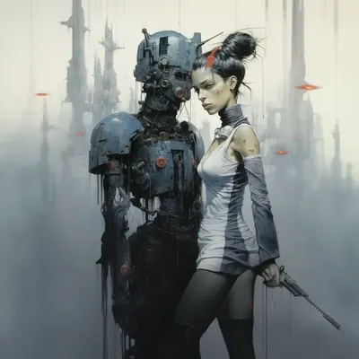 The idea of humans and robots falling in love explores the intersection of emotions and technology, often portrayed in science fiction. It raises questions about the nature of consciousness and relationships in an increasingly technologically advanced world - AI artwork, 22 Jan 2024