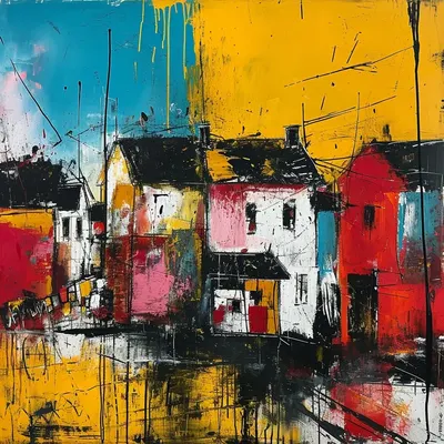 Feeling the weight of this town tearing at my seams. Every corner echoes with memories that cut deep. Trying to find solace in the chaos, but it's a struggle - AI artwork, 26 Jan 2024