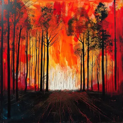 THE FIRE IS COMING WE ARE NEXT - AI artwork, 4 Jan 2024