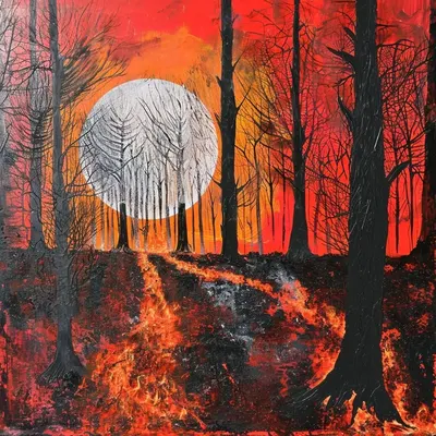 THE FIRE IS COMING WE ARE NEXT - AI artwork, 4 Jan 2024