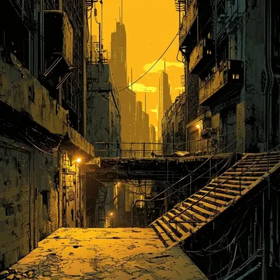 Bathed in the ethereal glow of the full moon over the city tonight. Sleep eludes me, and I find myself captivated by the shimmering skyline, lost in the silent symphony of urban life. Each building a sentinel, each street a forgotten story. Staring into the abyss of the night, caught between dreams and reality - AI artwork, 24 Jan 2024