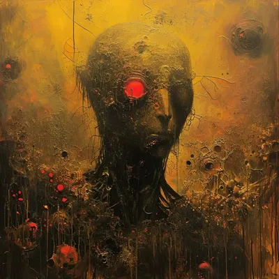 Beware the Yellow Soul-Eater, lurking in shadows Its eerie presence sends shivers down the spine, consuming souls in the darkness. Dare to face the fear? - AI artwork, 15 Jan 2024