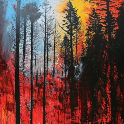 THE FIRE IS COMING WE ARE NEXT - AI artwork, 4 Jan 2024