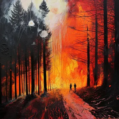 THE FIRE IS COMING WE ARE NEXT - AI artwork, 4 Jan 2024