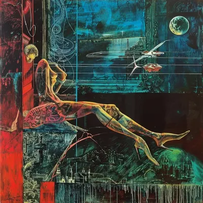 astral projections At its core, astral projection shares intriguing parallels with psychological concepts, particularly the phenomenon of projection. In psychology, projection involves attributing one's own thoughts, feelings, or motives to others. Similarly, in the realm of astral projection, individuals may project aspects of their consciousness onto alternate realities or spiritual planes - AI artwork, 24 Feb 2024