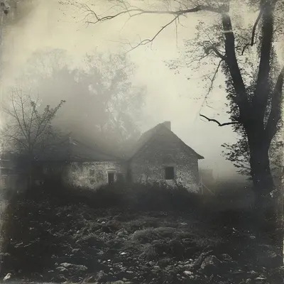 Polish village. Ghosts. Void. I went through it - AI artwork, 3 Feb 2024