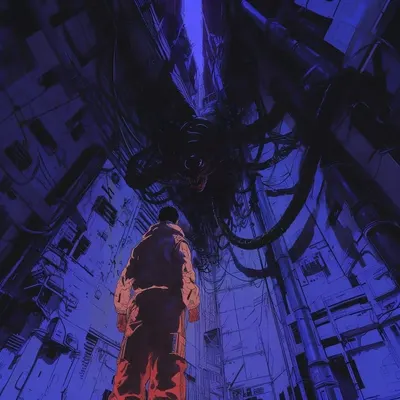 What hides in the dark? - AI artwork, 6 Feb 2024