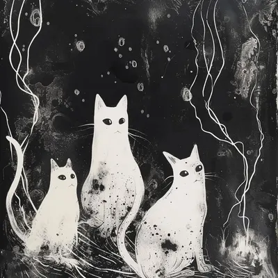 What are cats? - AI artwork, 10 Feb 2024