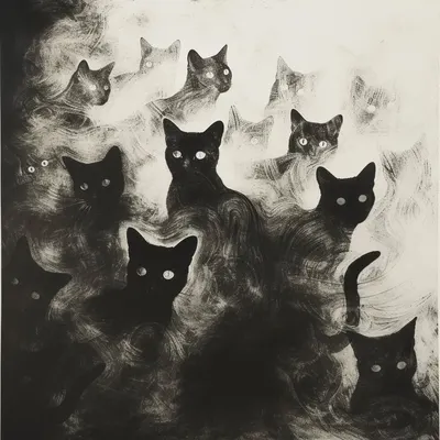 What are cats? - AI artwork, 10 Feb 2024