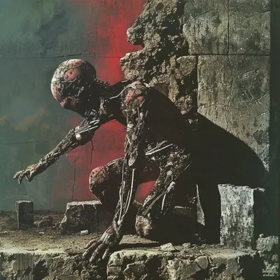 I endured a nightmare so harrowing that waking felt like navigating a labyrinth of alternate realities. Was it truly happening? - AI artwork, 12 Feb 2024