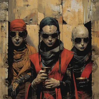 Fortune Tellers. Why are we so keen on knowing the future when the present is so uncertain? - AI artwork, 20 Feb 2024