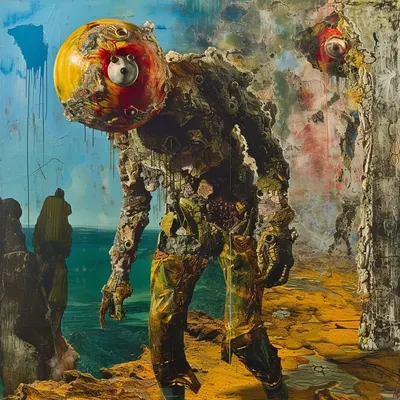 I endured a nightmare so harrowing that waking felt like navigating a labyrinth of alternate realities. Was it truly happening? - AI artwork, 12 Feb 2024