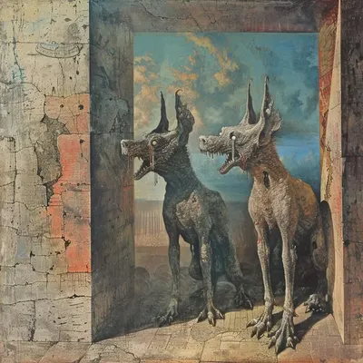 Continuously sleep-deprived, mornings are challenging. Nightmares blur into reality, making it hard to distinguish the ordinary from the haunting - AI artwork, 19 Feb 2024