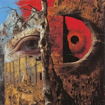 It watches us incessantly. Every move, every step etched into the unseen ledger. The omnipotent eye, recording our existence with unforgiving precision - AI artwork, 2 Feb 2024