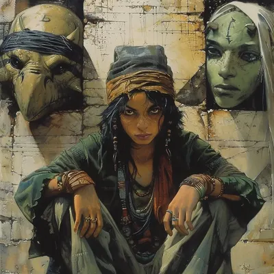 Fortune Tellers. Why are we so keen on knowing the future when the present is so uncertain? - AI artwork, 20 Feb 2024