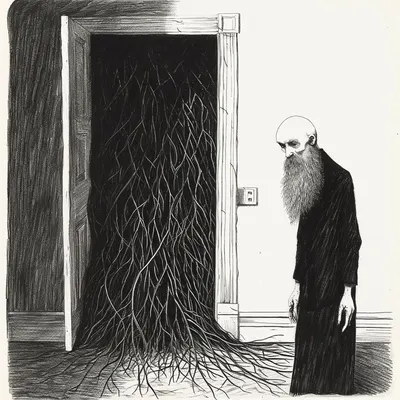 Years passing by but it doesn't feel like anything is moving - AI artwork, 18 Feb 2024