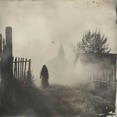 Polish village. Ghosts. Void. I went through it - AI artwork, 3 Feb 2024