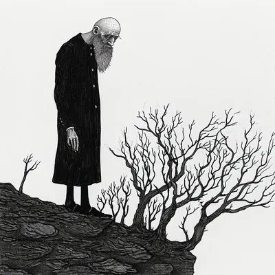 Years passing by but it doesn't feel like anything is moving - AI artwork, 18 Feb 2024