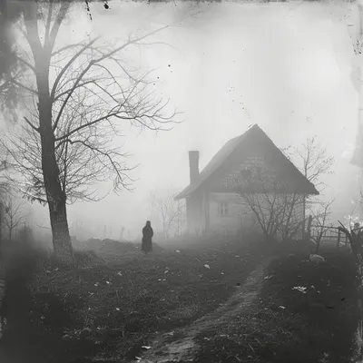 Polish village. Ghosts. Void. I went through it - AI artwork, 3 Feb 2024