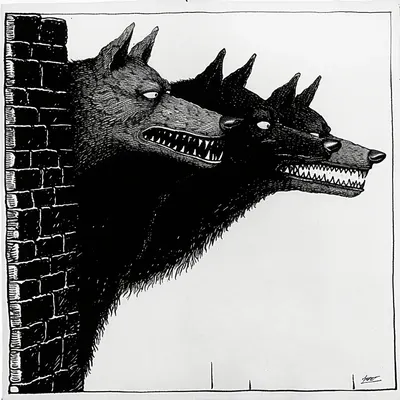 In the shadows of the mind, the black dog prowls, its heavy presence casting a veil of darkness over the soul, its mournful howls echoing the depths of despair - AI artwork, 1 Mar 2024