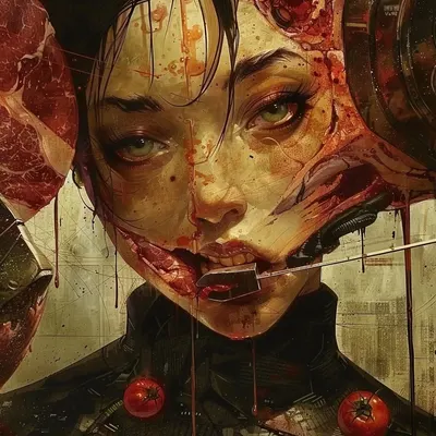 "Leave the potatoes." - AI artwork, 3 Mar 2024