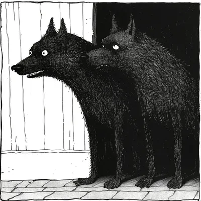 In the shadows of the mind, the black dog prowls, its heavy presence casting a veil of darkness over the soul, its mournful howls echoing the depths of despair - AI artwork, 1 Mar 2024