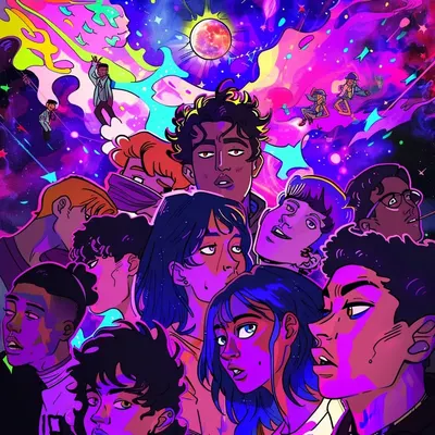 galaxy walkers - AI artwork, 22 Apr 2024