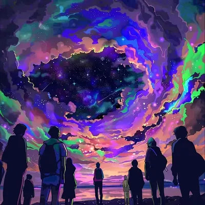 galaxy walkers - AI artwork, 22 Apr 2024
