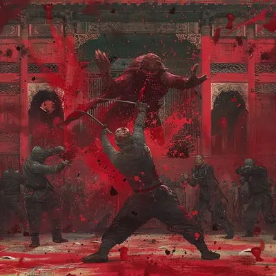 RIVERS RUN RED - AI artwork, 9 Apr 2024