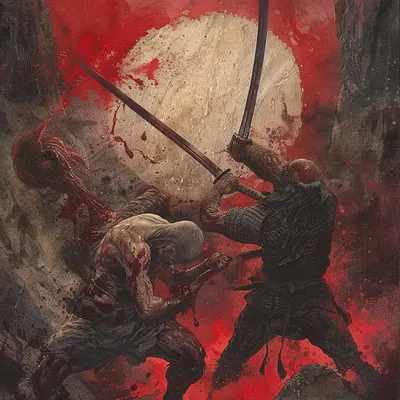 RIVERS RUN RED - AI artwork, 9 Apr 2024