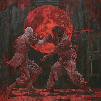 RIVERS RUN RED - AI artwork, 9 Apr 2024