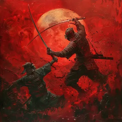 RIVERS RUN RED - AI artwork, 9 Apr 2024