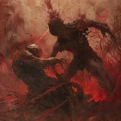 RIVERS RUN RED - AI artwork, 9 Apr 2024