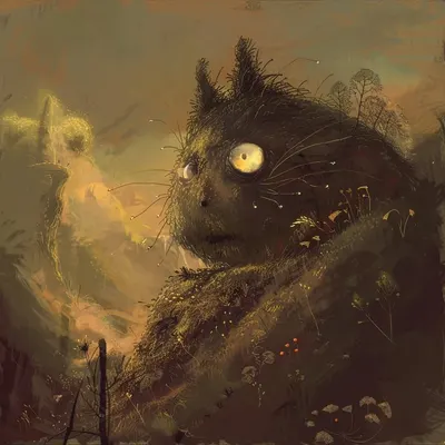 In a forgotten forest, shadows dance beneath the moonlight, concealing the spirits of lost souls seeking solace in the darkness - AI artwork, 10 May 2024