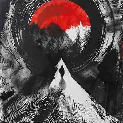 Night falls on me - AI artwork, 25 May 2024