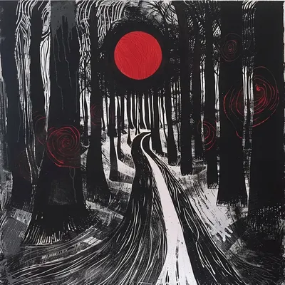 Night falls on me - AI artwork, 25 May 2024
