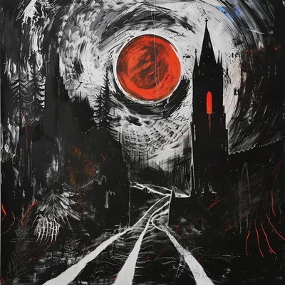 Night falls on me - AI artwork, 25 May 2024